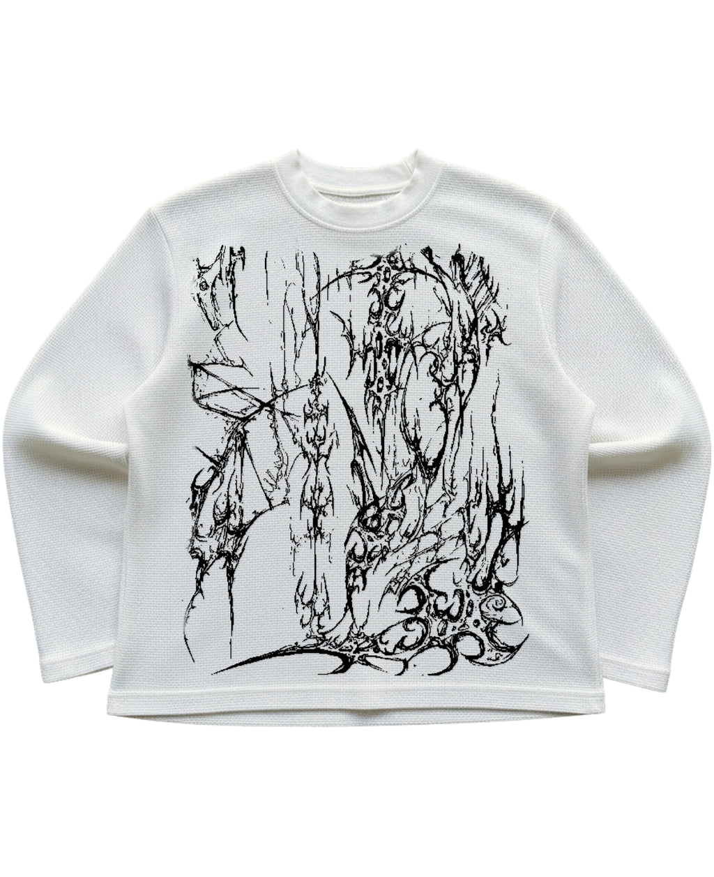 BONE CIRCUIT  WAFFLE KNIT FULL SLEEVE