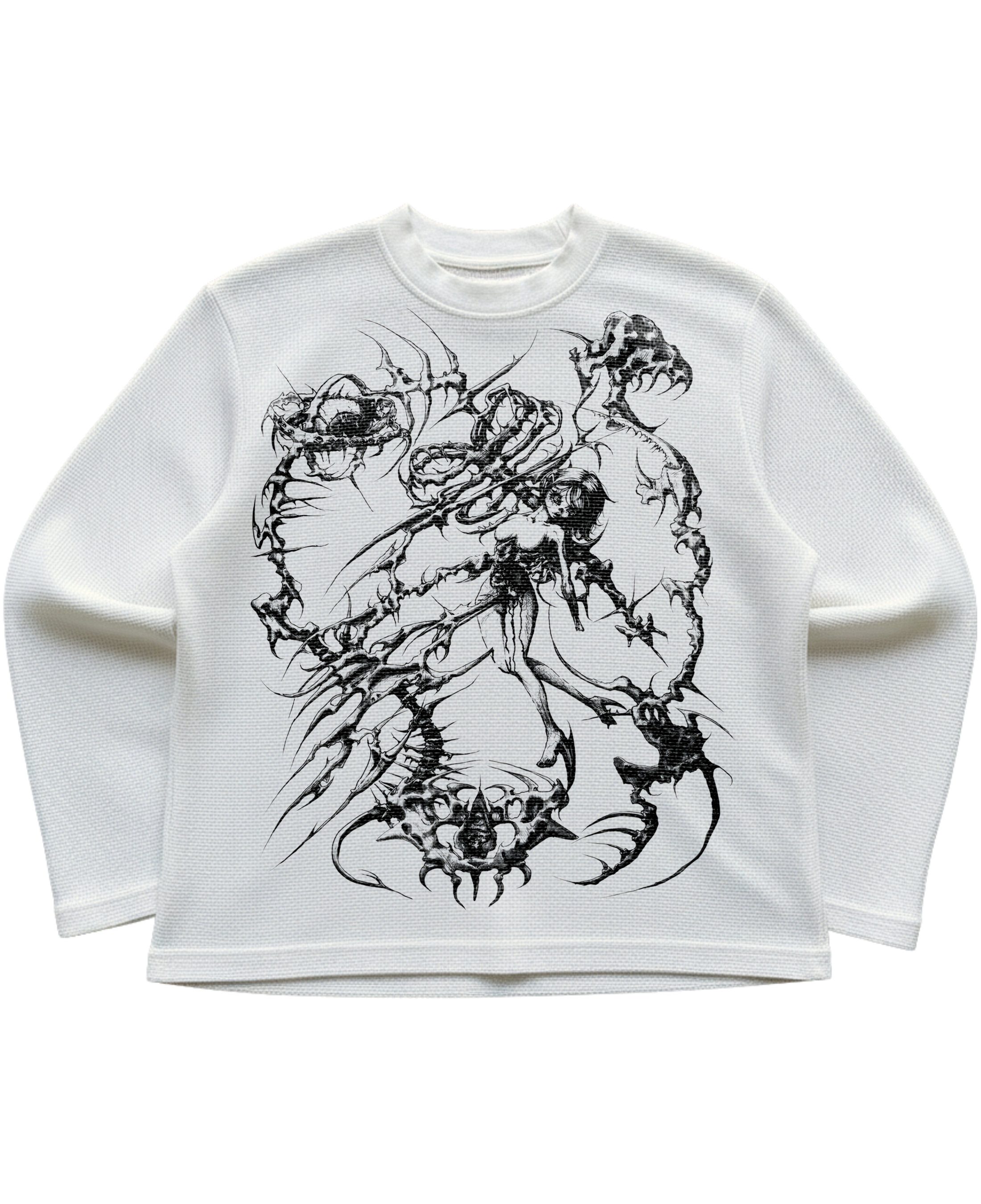 CYBER GURL  WAFFLE KNIT FULL SLEEVE